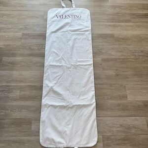 Valentino White Garment Dust Bag Storage Travel Cotton 69.5" x 22.5"